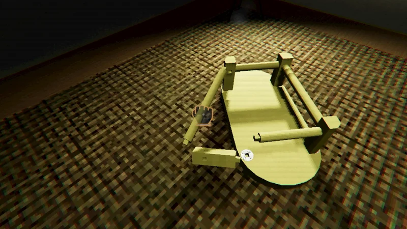 A coffee table being assembled from individual components